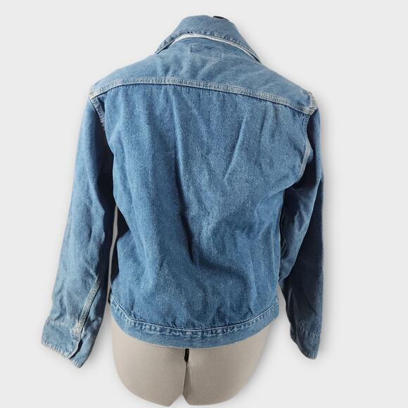 OshKosh B'Gosh Chore Jacket Jrs Sz M Womens Sz S Faded Denim Full-Zip  VTG - Picture 6 of 9